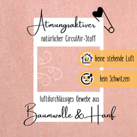 Spieltunnel aus Baumwolle/Hanf, passend zum runden Spielzelt, 180x46cm