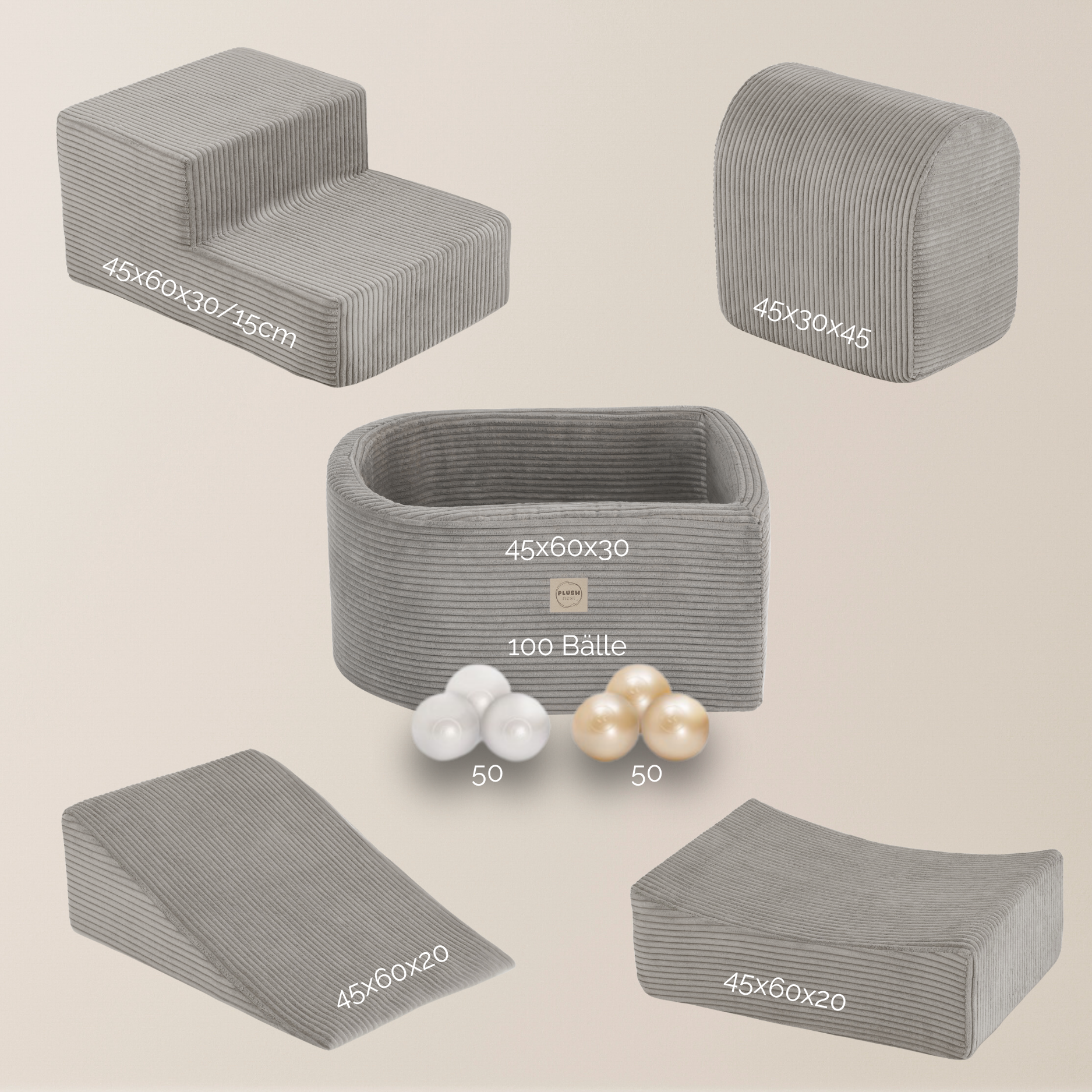 "Mini Castle" Indoor Spielplatz-Set mit Mini-Bällebad & 100 Bällen