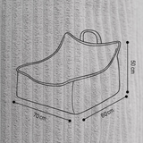 "Yappy Nest" XXL Sitzsack 70x50x80cm mit EPS-Perlen & Anti-Rutsch-Boden