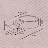 "Bally Step" Bällebad 90x30cm mit Stufe & 200 Bällen