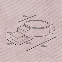 "Bally Step" Bällebad 90x30cm mit Stufe & 200 Bällen