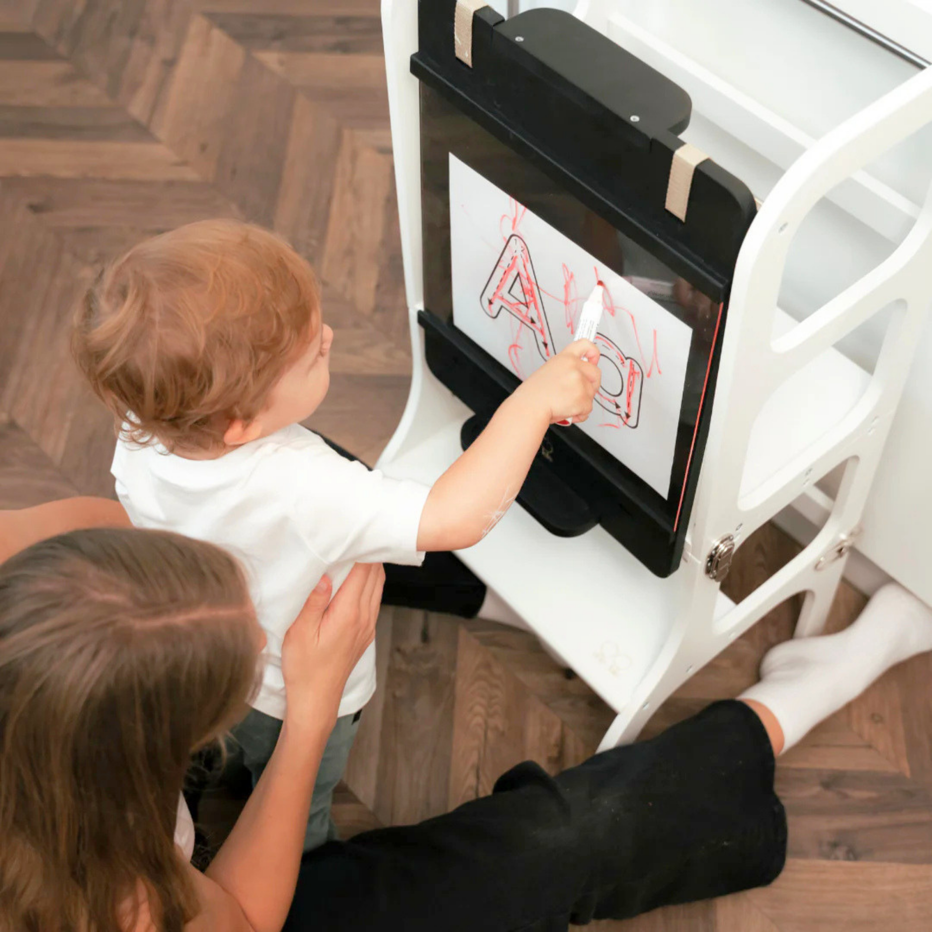 Zweiseitige Maltafel – kreatives Zusatzboard für Lerntürme & Kletterspielzeug