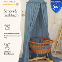 Kinderzimmer-Baldachin 260cm - 100% Musselin-Baumwolle