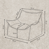 "Chenille Throne" bequemer Kinder-Relaxsessel 80x73x58cm