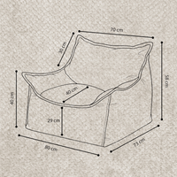"Chenille Throne" bequemer Kinder-Relaxsessel 80x73x58cm