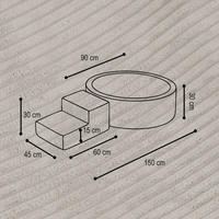 "Bally Step" Bällebad 90x30cm mit Stufe & 200 Bällen