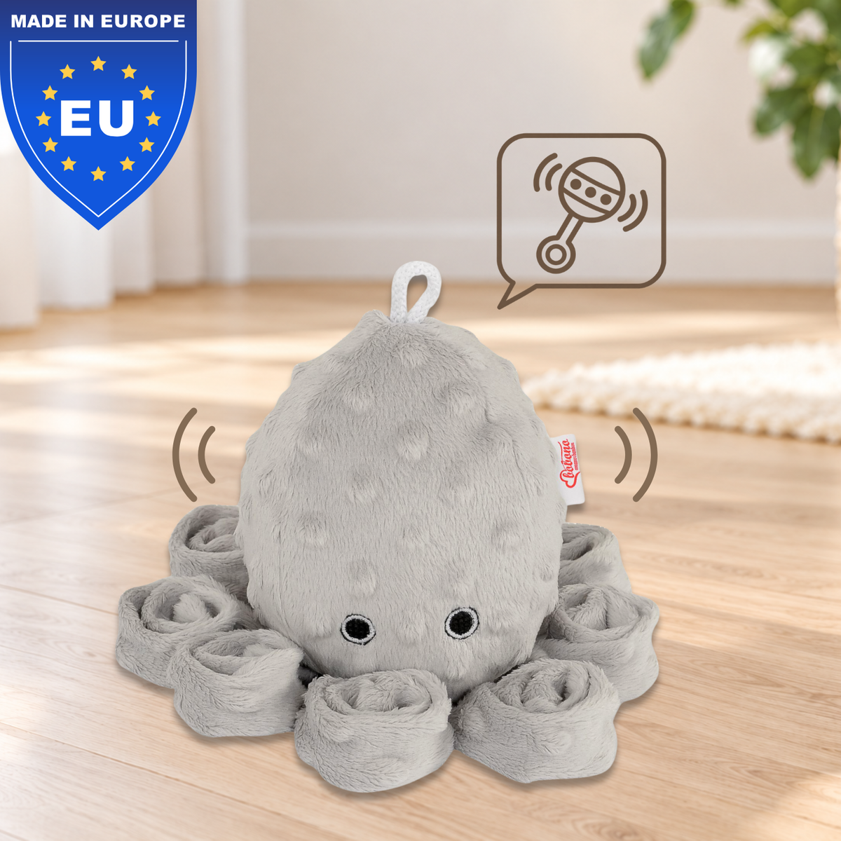 Rassel-Oktopus – 8 Arme zum Entdecken | 31 cm
