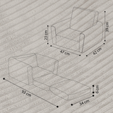 "Comfort Cubie" 2in1 Kindersessel mit Liegefunktion