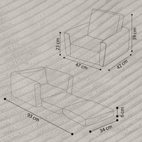"Comfort Cubie" 2in1 Kindersessel mit Liegefunktion