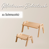 Montessori Bodentisch aus massivem Buchenholz