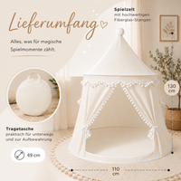 Play tent - breathable made of cotton &amp; hemp