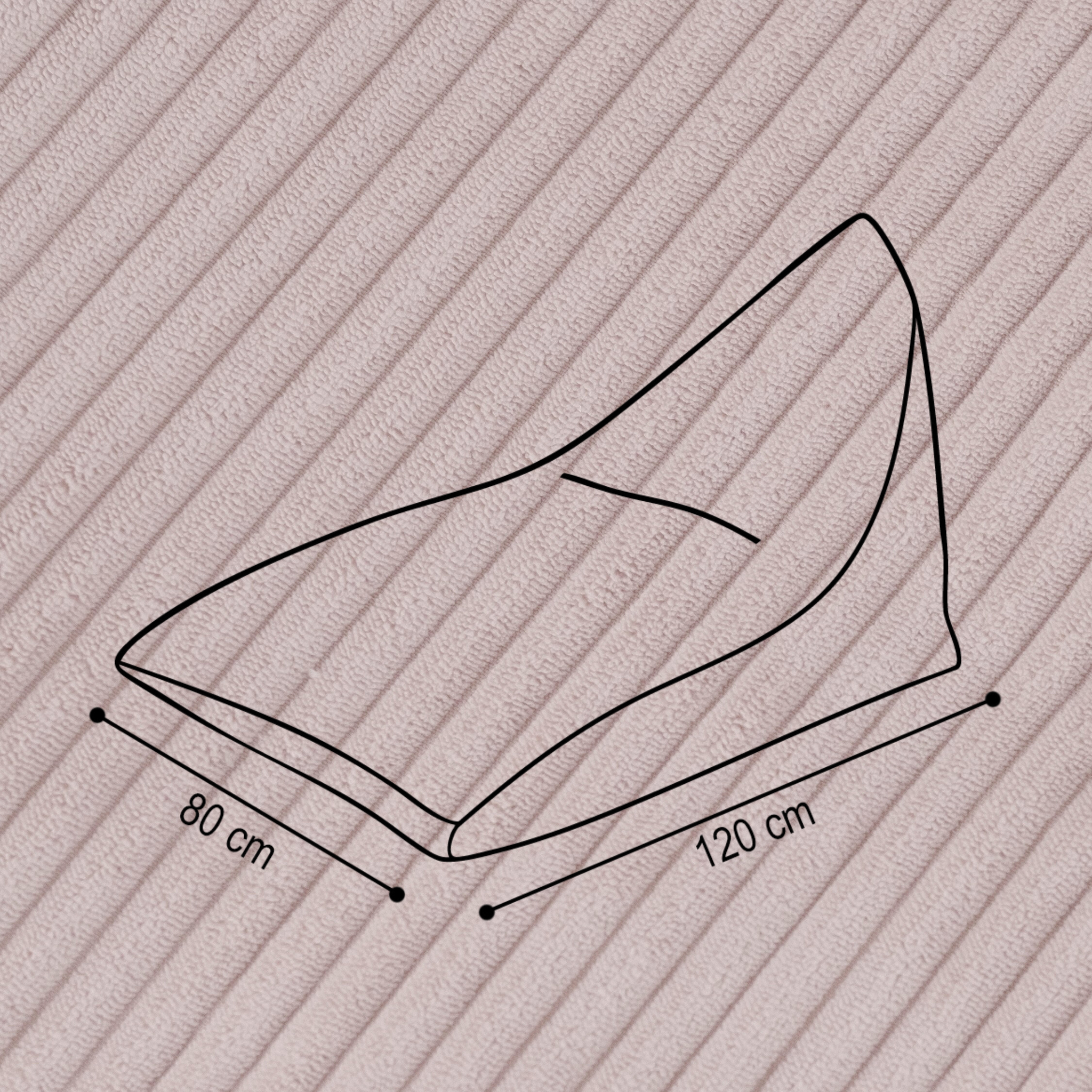 "Lazy Lounger" großer Sitzsack 120x80cm