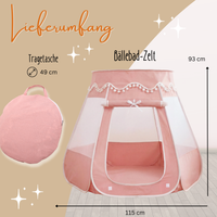 Pop-Up Bällebad-Spielzelt aus Baumwolle/Hanf