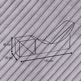 "Moon Lounger" Modularer Kinder-Chaiselongue 145×35×45cm