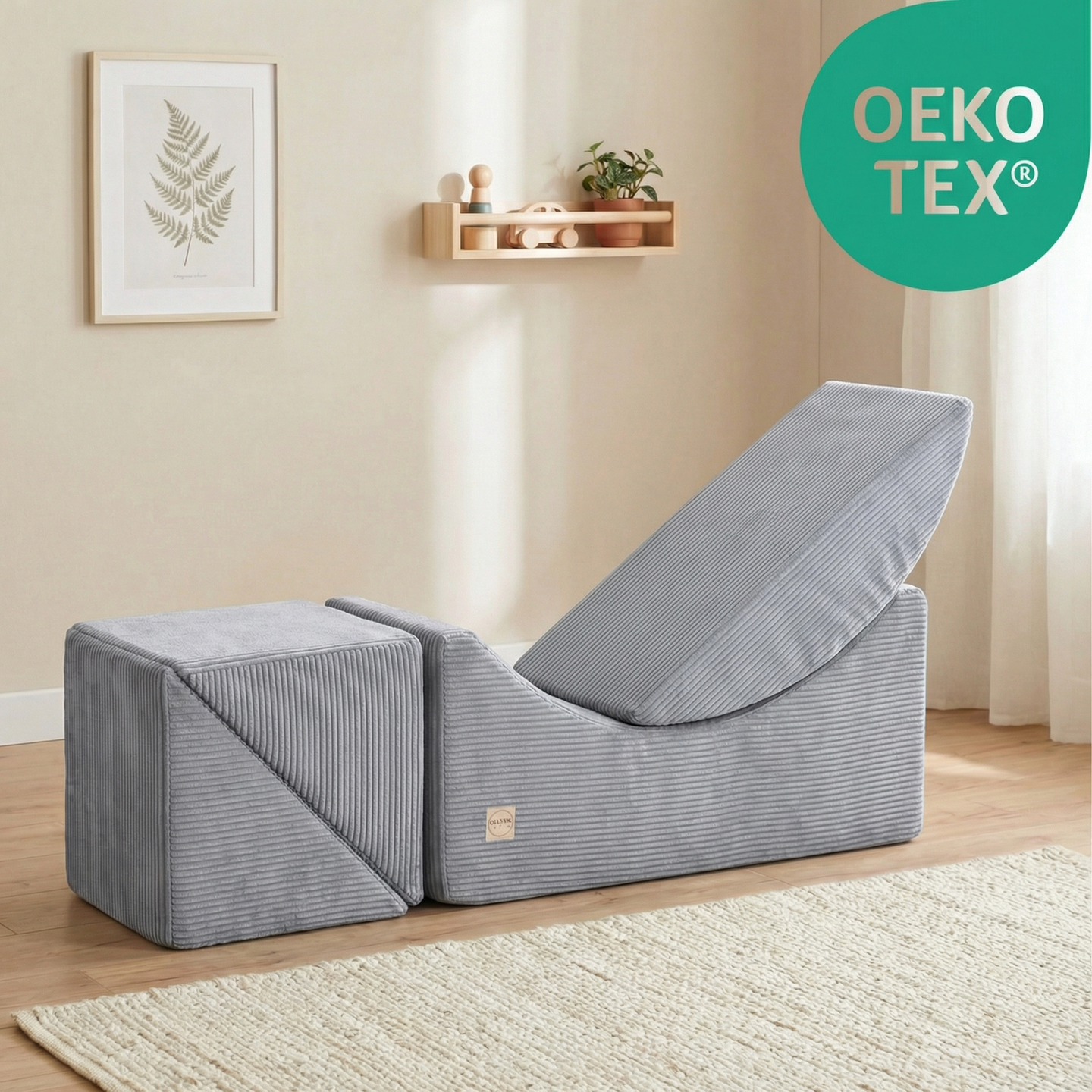 "Moon Lounger" Modularer Kinder-Chaiselongue 145×35×45cm