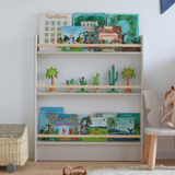 Kleines Montessori Bücherregal – aus massivem Kiefernholz 80×92×12 cm