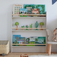 Kleines Montessori Bücherregal – aus massivem Kiefernholz 80×92×12 cm