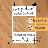 Spieltunnel aus Baumwolle/Hanf, passend zum runden Spielzelt, 180x46cm