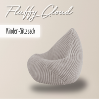 "Fluffy Cloud" Kinder-Sitzsack 80x85cm mit EPS Perlen