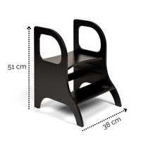 MIIMO® – Höhenverstellbarer Montessori Tritthocker aus Holz