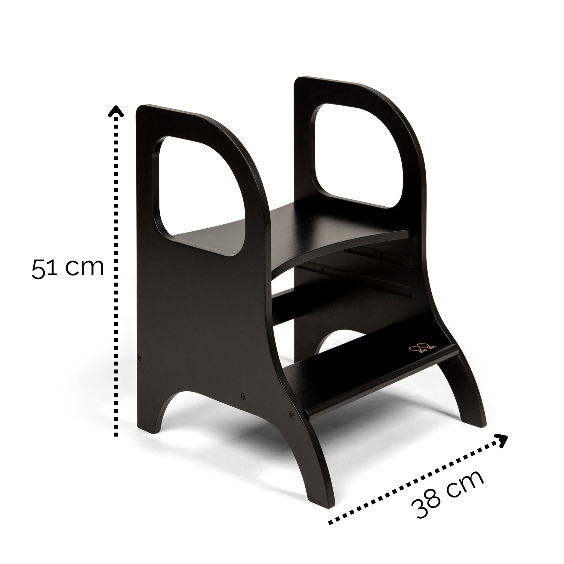 MIIMO® – Höhenverstellbarer Montessori Tritthocker aus Holz