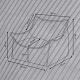 "Cordy Throne" bequemer Kinder-Relaxsessel 80x73x58cm