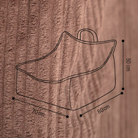 "Yappy Nest" XXL Sitzsack 70x50x80cm mit EPS-Perlen & Anti-Rutsch-Boden