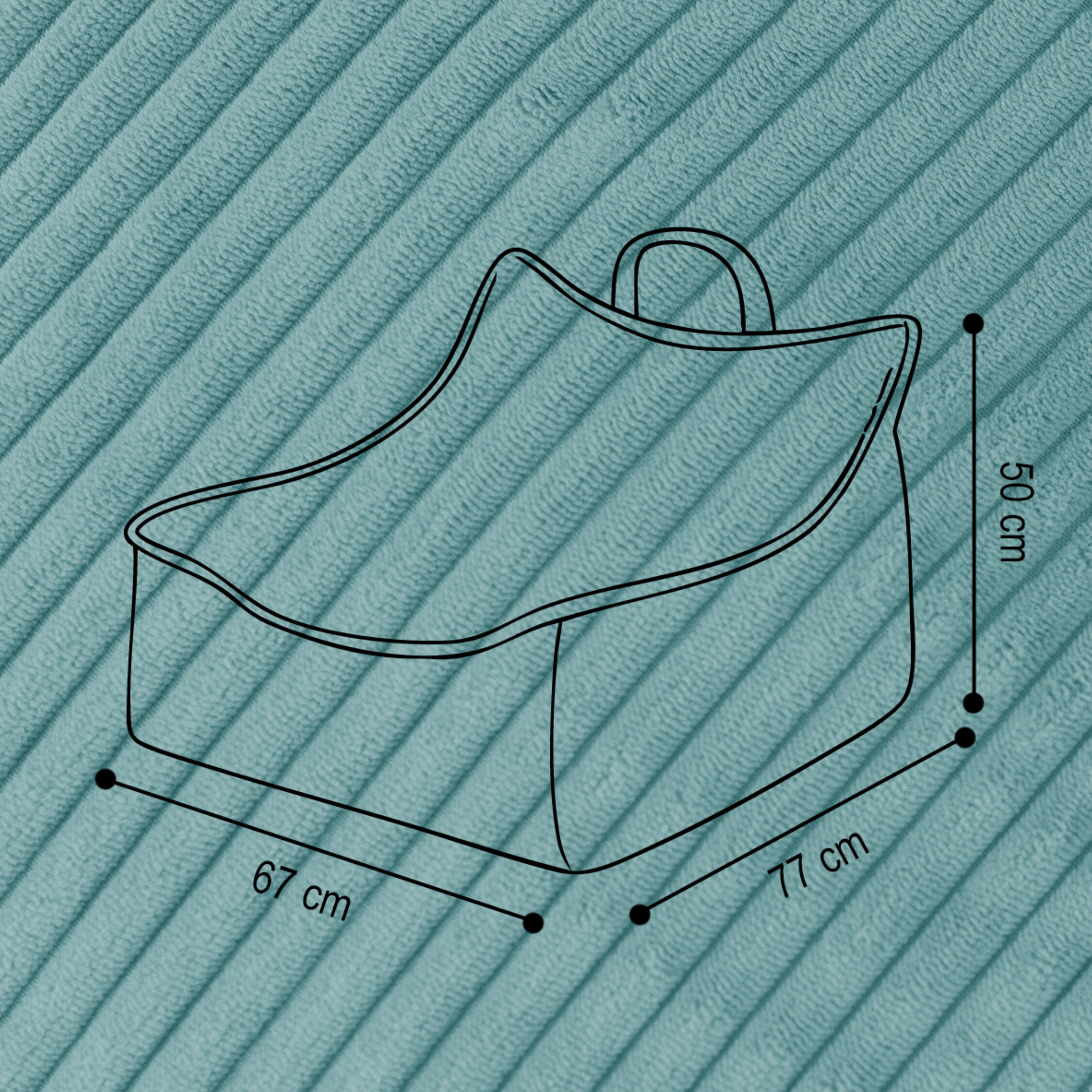 "Puffy Nest" Sitzsack für Kinder 77x67x50cm