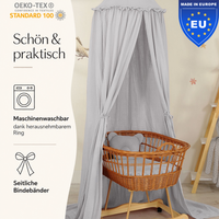 Kinderzimmer-Baldachin 260cm - 100% Musselin-Baumwolle