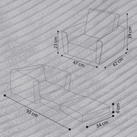 "Comfort Cubie" 2in1 Kindersessel mit Liegefunktion