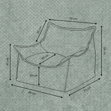 "Chenille Throne" bequemer Kinder-Relaxsessel 80x73x58cm