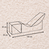 "Woolly Moon" Modularer Kinder-Chaiselongue 145×35×45cm