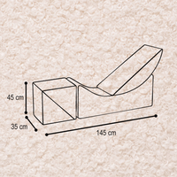 "Woolly Moon" Modularer Kinder-Chaiselongue 145×35×45cm