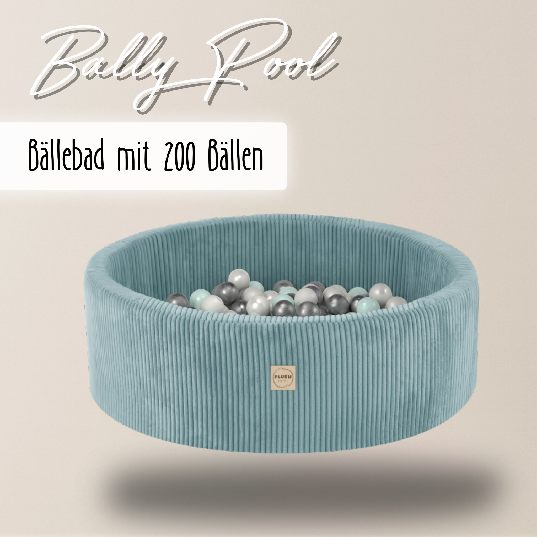 "Bally Pool" Bällebad 90x30cm, mit 200 Bällen
