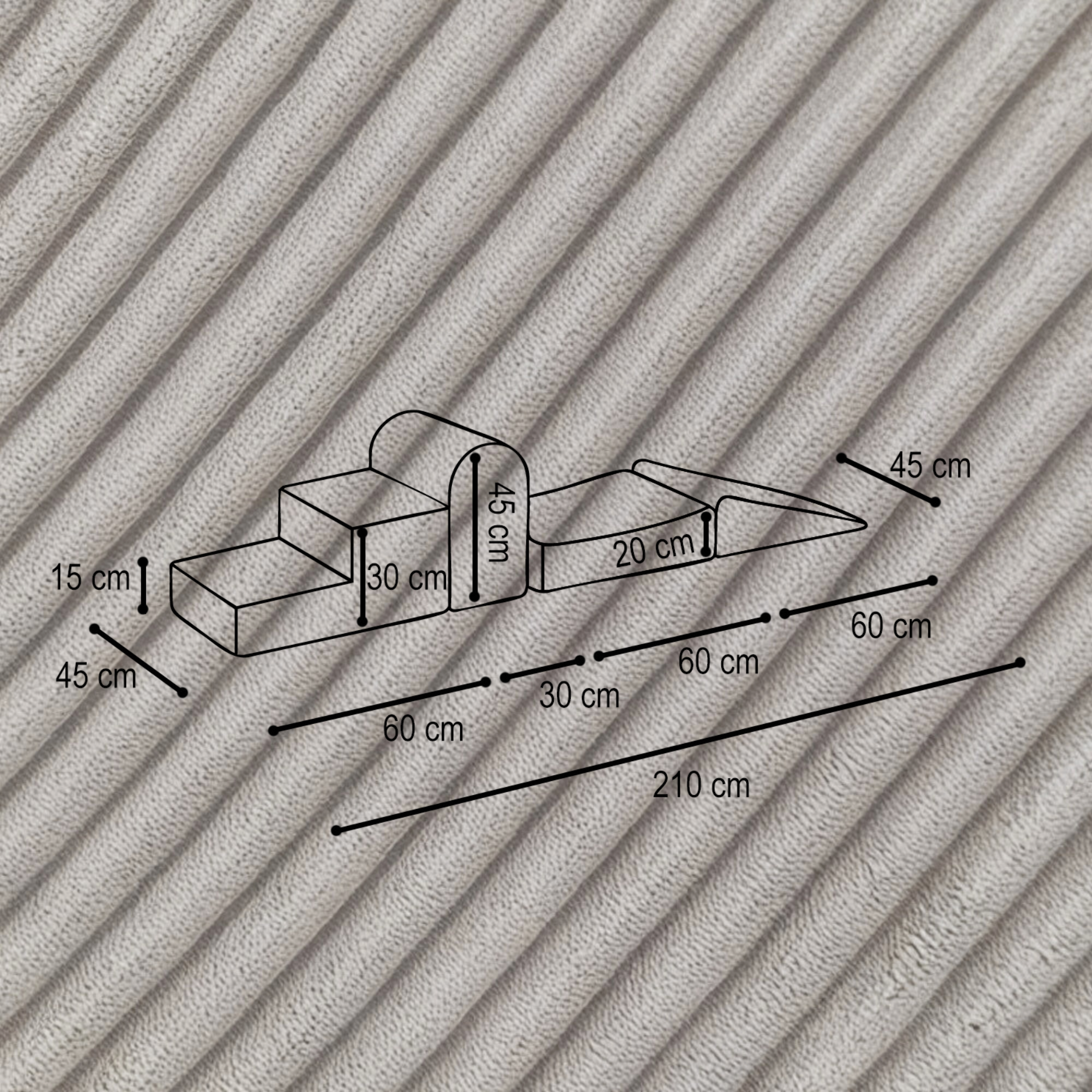 "Cordy Blocks" 4 Schaumstoff-Bauelemente