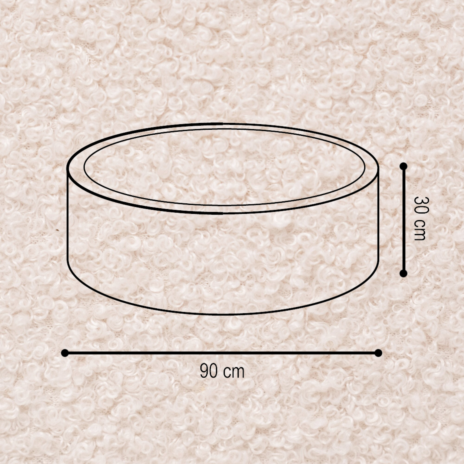 "Woolly Pool" Bällebad 90x30cm mit 200 Bällen