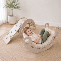 "Big Rocker" 3in1, Wippe, Kletterbogen & Rutsche 90x41x50 cm, Cashmere Wood