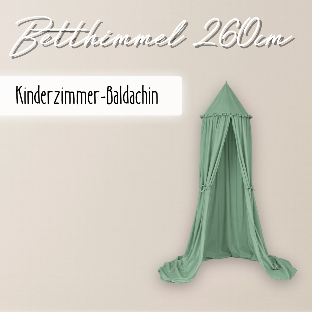 Kinderzimmer Baldachin 260cm – 100% Baumwolle