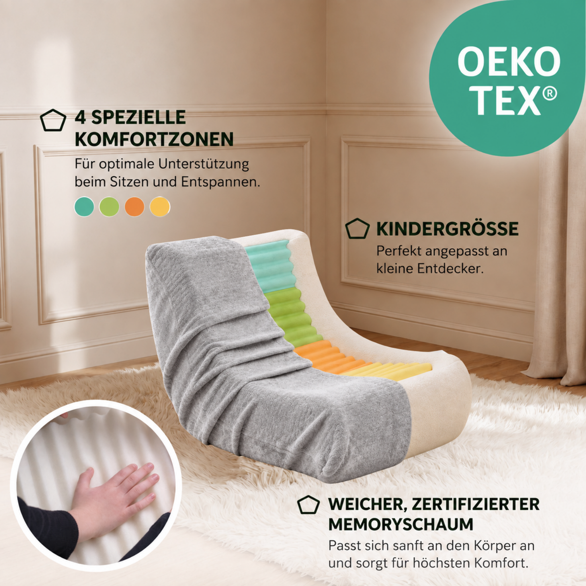 "Nilly Mooni" Ergonomischer Lounge-Sessel mit 4-Zonen-System