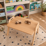 Montessori Bodentisch aus massivem Buchenholz