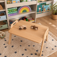 Montessori Bodentisch aus massivem Buchenholz