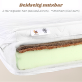 Yappy MAXI – Matratze 200×90cm, zweiseitig, mit Bambus-Bezug