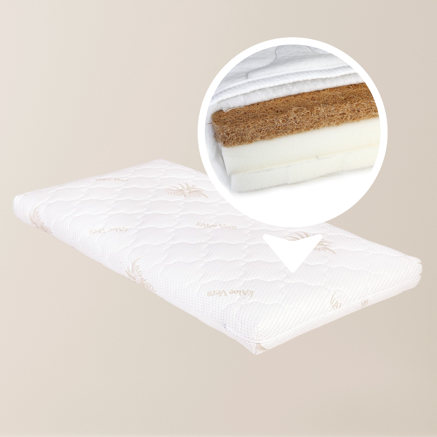 Yappy JUNIOR - Kindermatratze 160×80 cm, zweiseitig, mit Aloe Vera-Bezug