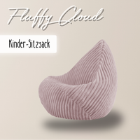 "Fluffy Cloud" Kinder-Sitzsack 80x85cm mit EPS Perlen
