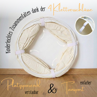 Spieltunnel aus Baumwolle/Hanf, passend zum runden Spielzelt, 180x46cm