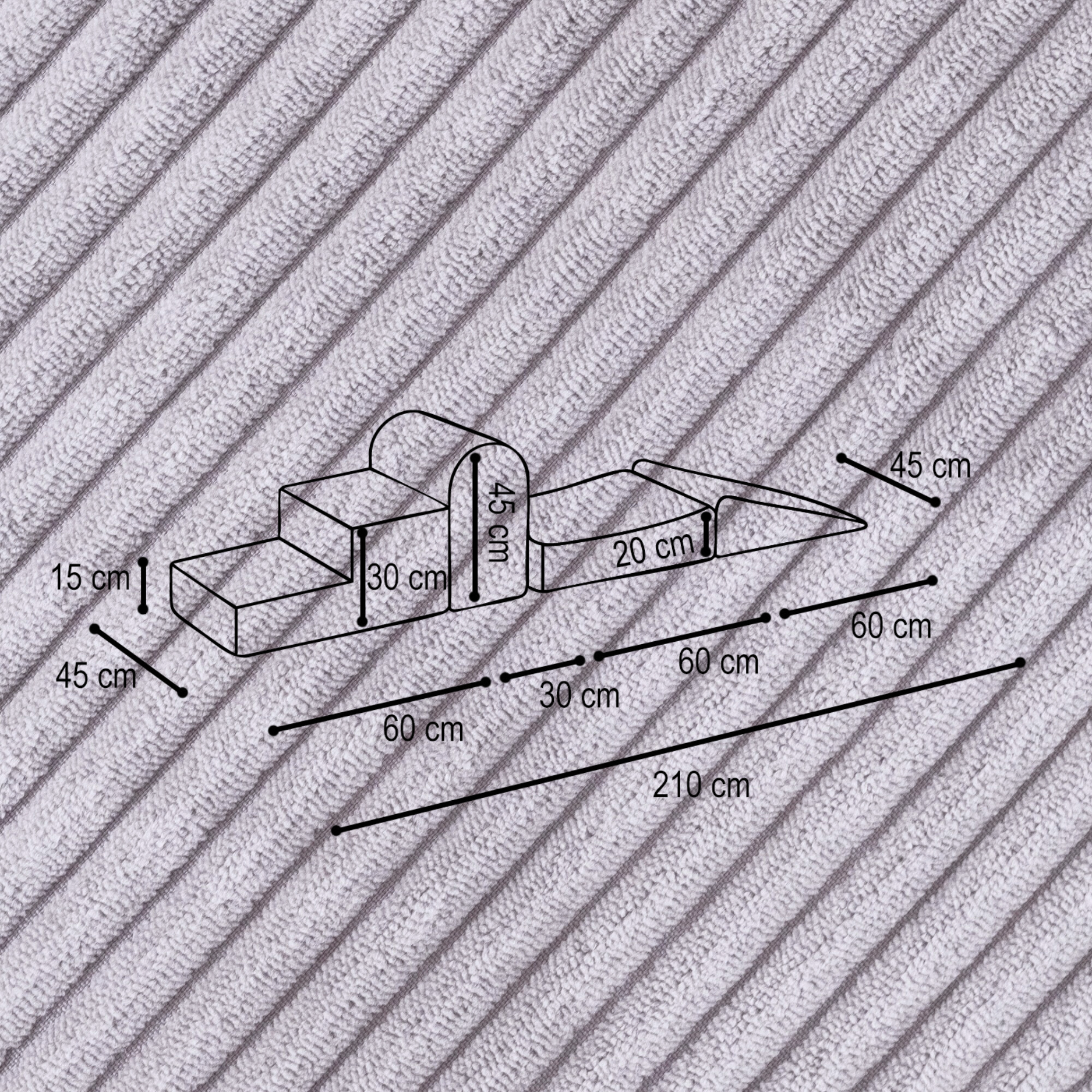 "Cordy Blocks" 4 Schaumstoff-Bauelemente