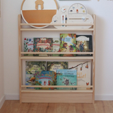 Kleines Montessori Bücherregal – aus massivem Kiefernholz 80×92×12 cm