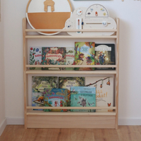 Kleines Montessori Bücherregal – aus massivem Kiefernholz 80×92×12 cm