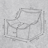 "Chenille Throne" bequemer Kinder-Relaxsessel 80x73x58cm