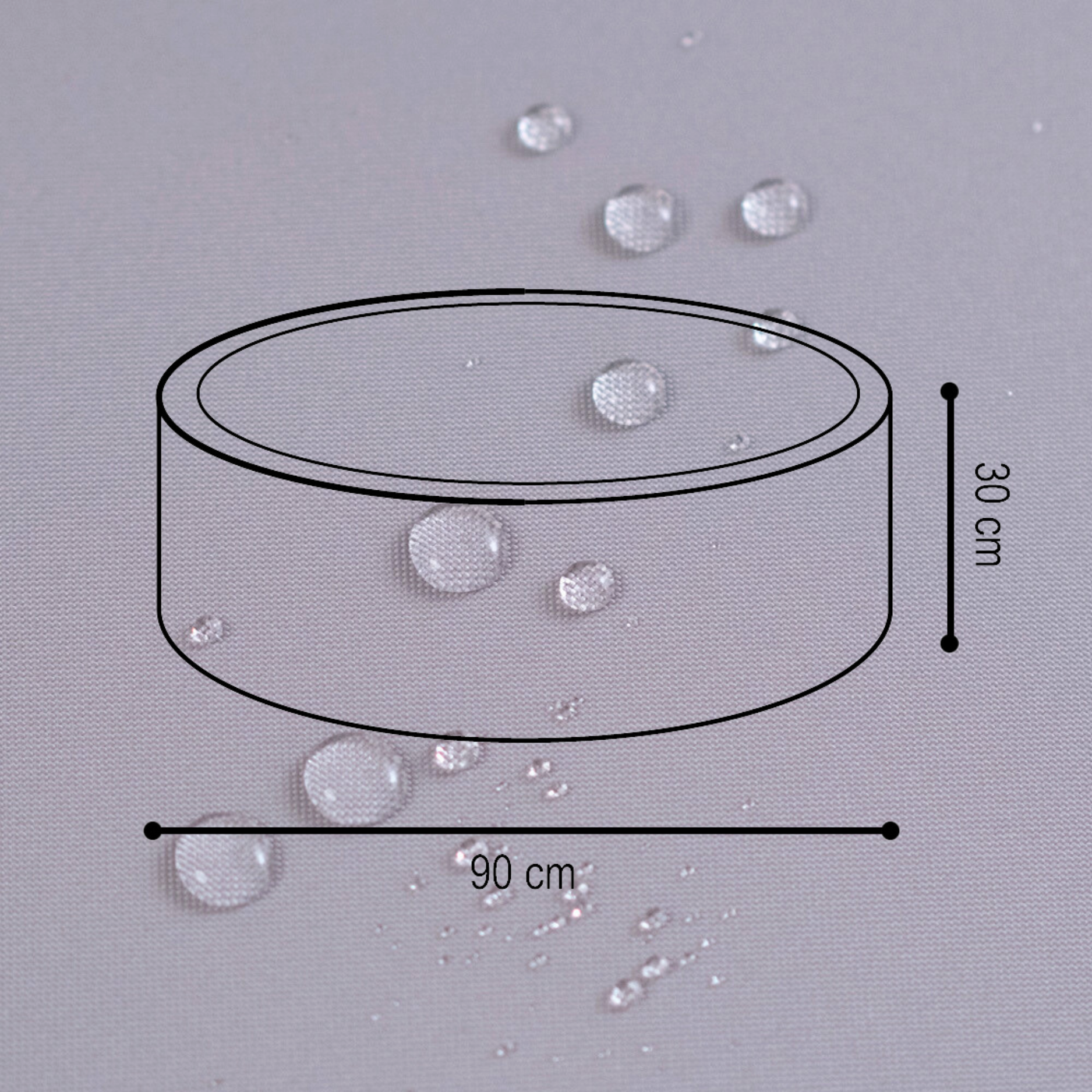 "Sunny Pool" wasserfestes Bällebad 90x30cm mit 200 Bällen